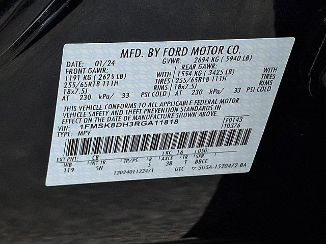 Certified 2024 Ford Explorer XLT w/ Equipment Group 202A image 27