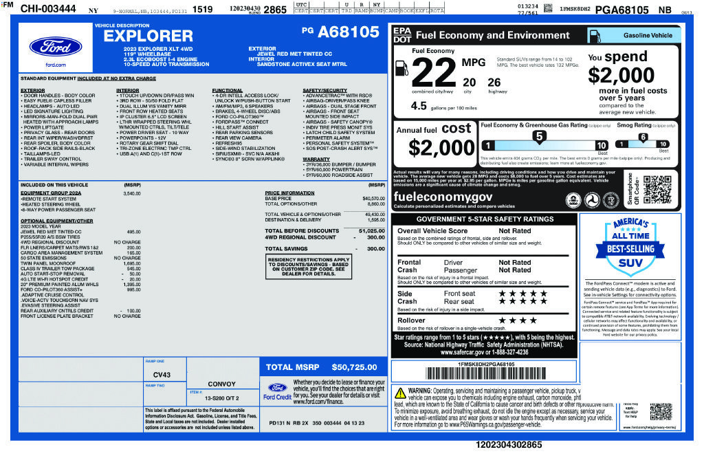 Certified 2023 Ford Explorer XLT w/ Equipment Group 202A AWD/4WD image 29