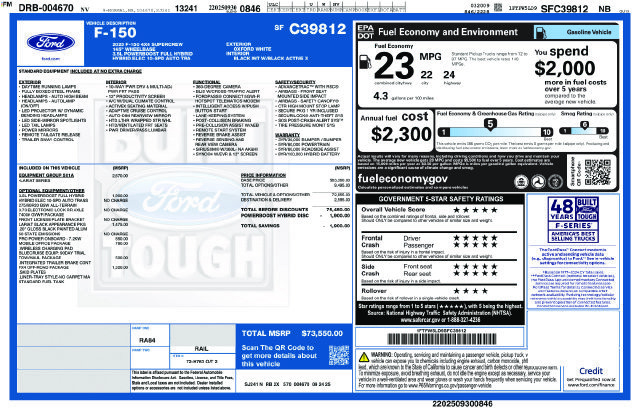 Certified 2025 Ford F150 Lariat w/ Equipment Group 501A Mid AWD/4WD image 39