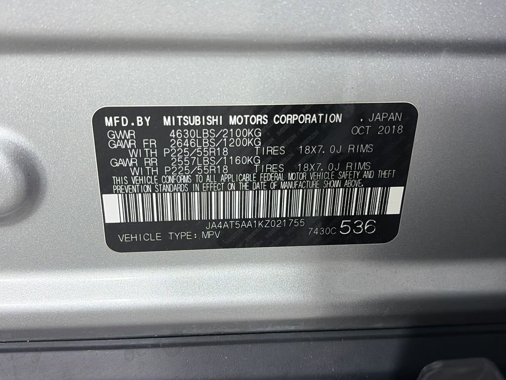 Used 2019 Mitsubishi Eclipse Cross SEL AWD/4WD image 9