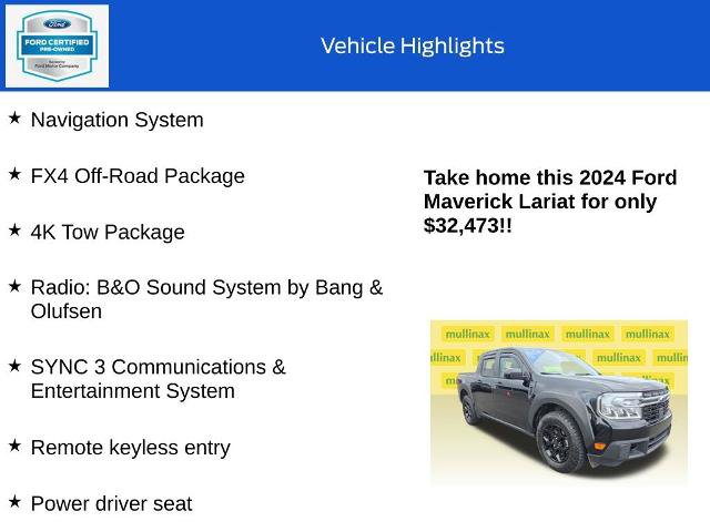 Certified 2024 Ford Maverick Lariat w/ FX4 Off-Road Package AWD/4WD image 10