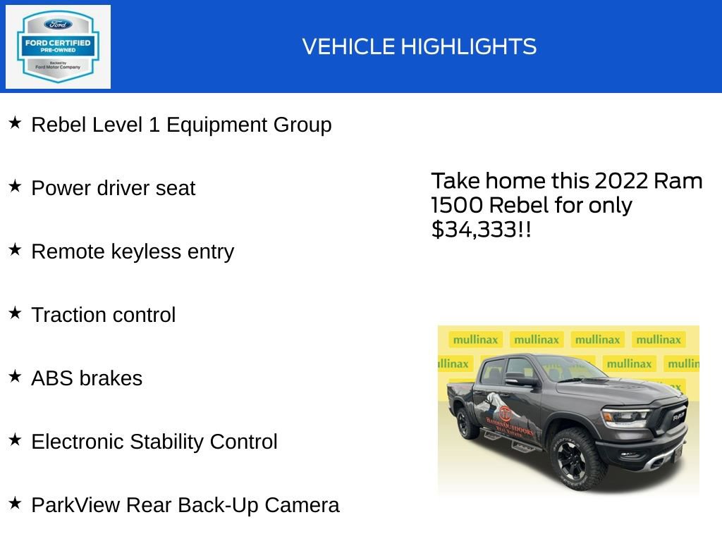 Used 2022 RAM 1500 Rebel w/ Rebel Level 1 Equipment Group image 18
