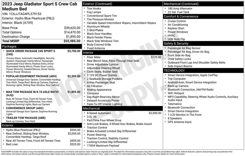 Used 2023 Jeep Gladiator Sport AWD/4WD image 5