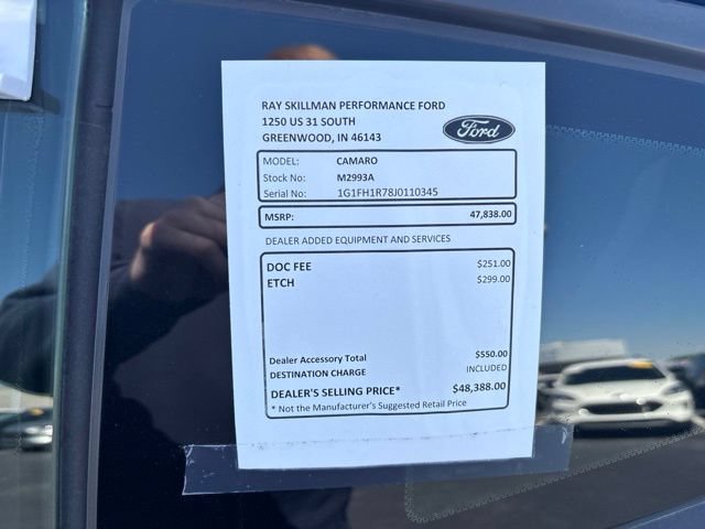 Used 2018 Chevrolet Camaro SS RWD image 3