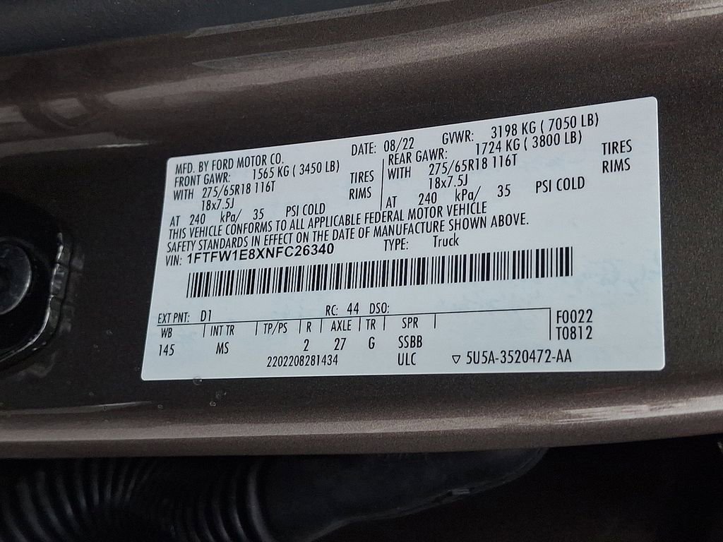 Certified 2022 Ford F150 XLT w/ Equipment Group 302A High AWD/4WD image 27