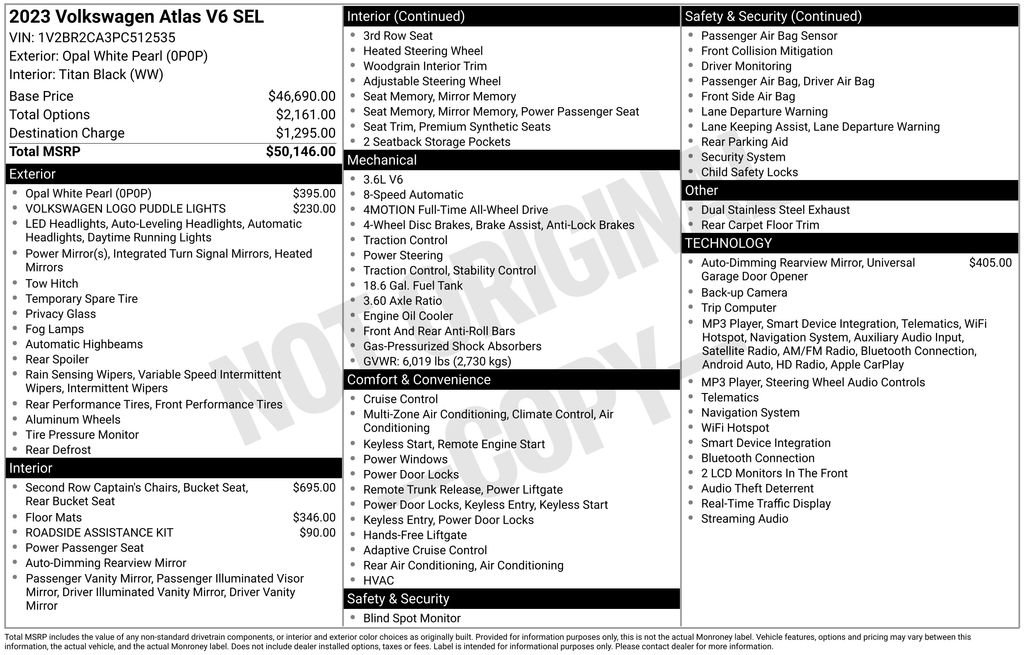Used 2023 Volkswagen Atlas SEL AWD/4WD image 7