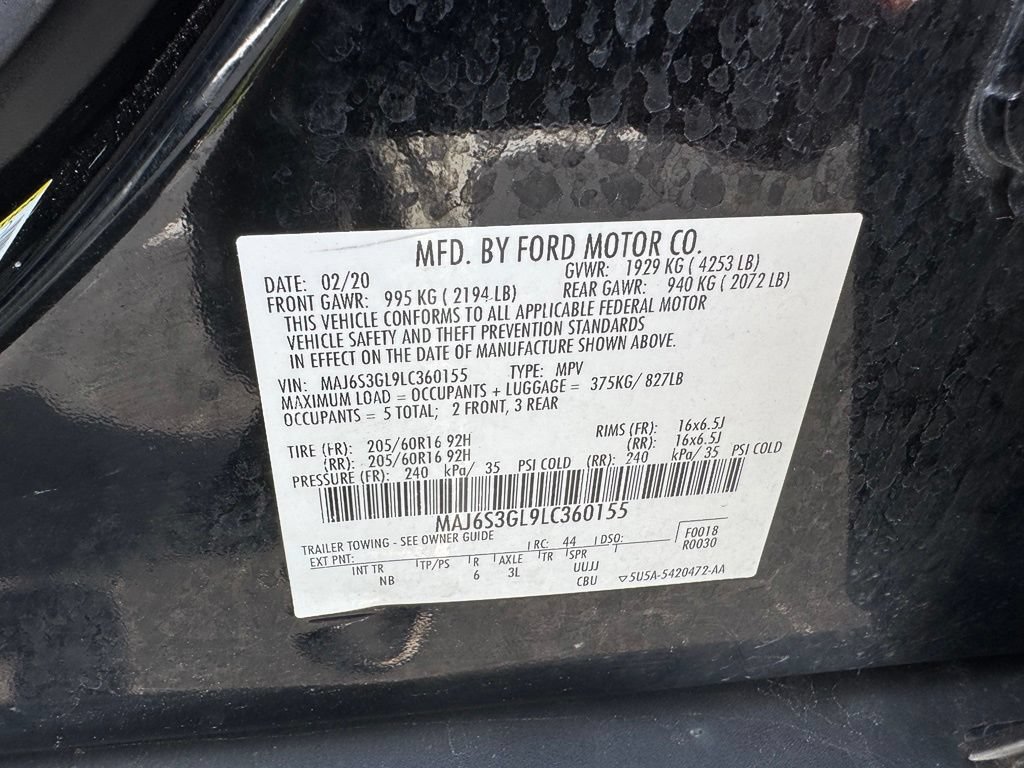 Certified 2020 Ford EcoSport SE w/ SE Convenience Package AWD/4WD image 26