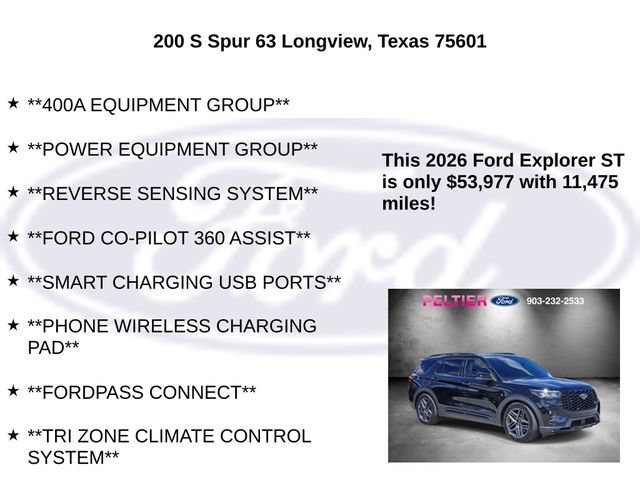 Certified 2026 Ford Explorer ST w/ Sun And Sound Package AWD/4WD image 30