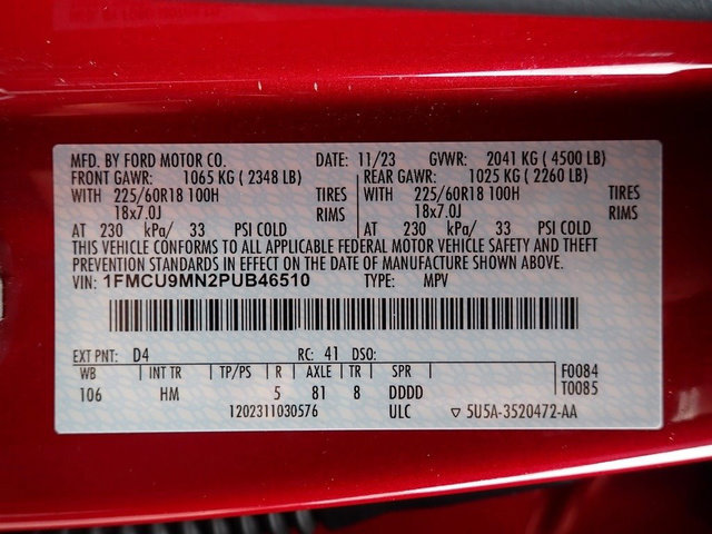 Certified 2023 Ford Escape ST-Line w/ Tech Pack #1 image 20