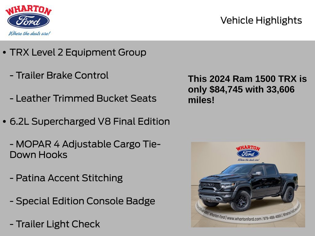 Used 2024 RAM 1500 TRX w/ TRX Level 2 Equipment Group AWD/4WD image 31