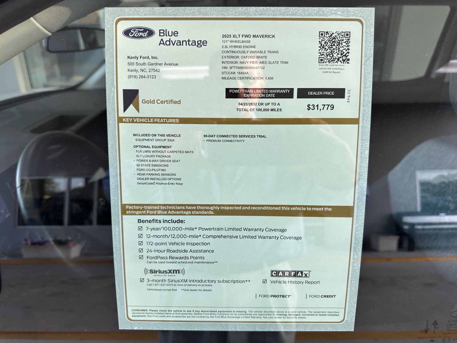 Certified 2025 Ford Maverick XLT w/ XLT Luxury Package FWD image 4