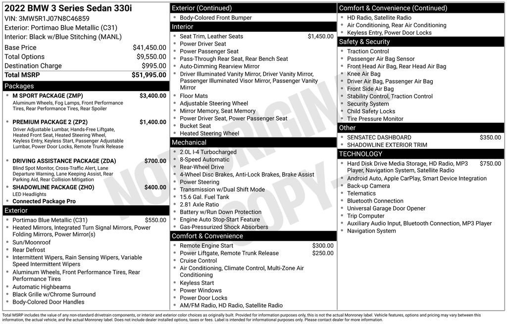 Used 2022 BMW 330i Sedan w/ M Sport Package image 10