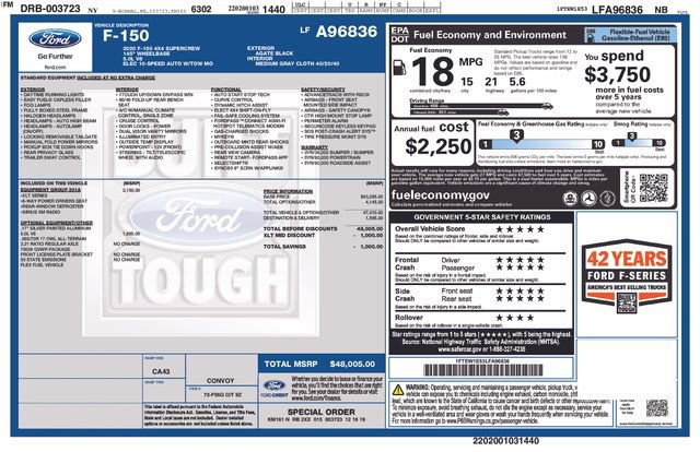 Certified 2020 Ford F150 XLT w/ Equipment Group 301A Mid AWD/4WD image 4