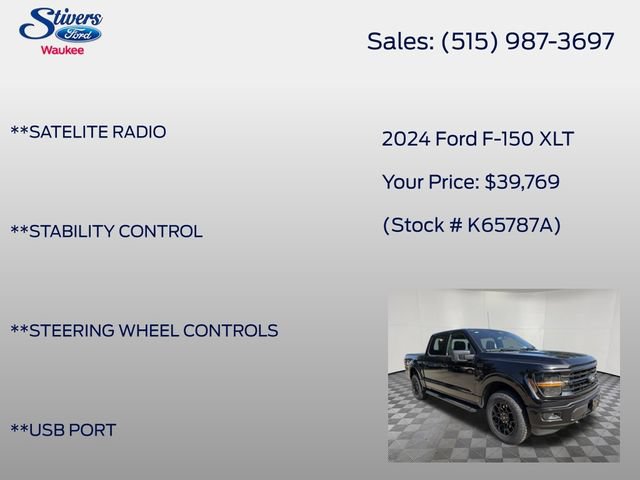 Certified 2024 Ford F150 XLT w/ XLT Black Appearance Package AWD/4WD image 22