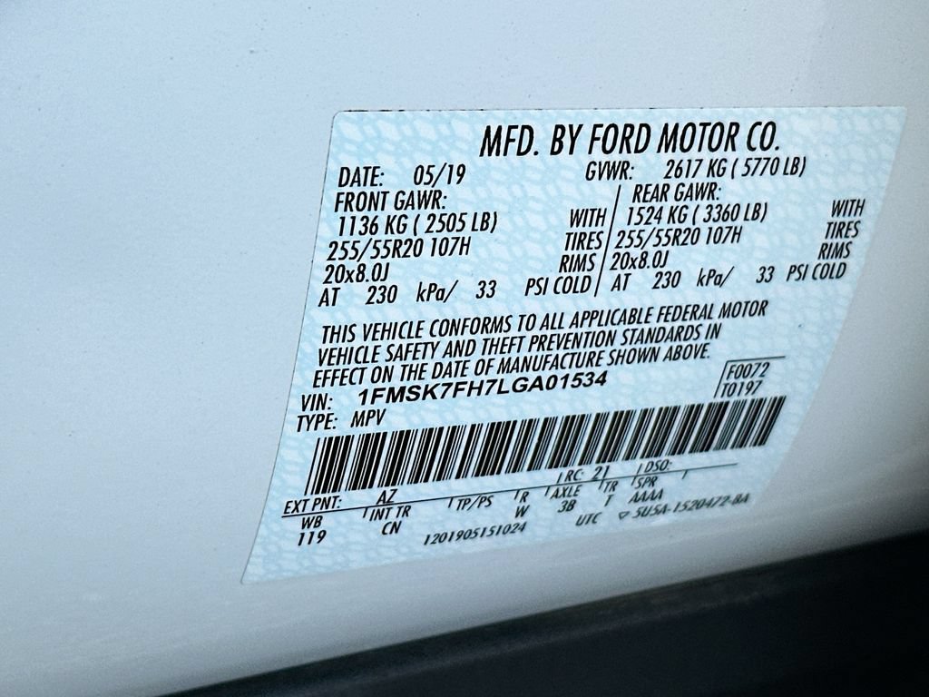 Certified 2020 Ford Explorer Limited RWD image 27