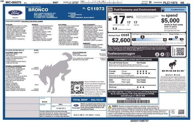 Certified 2023 Ford Bronco Badlands w/ Sasquatch Package AWD/4WD image 6
