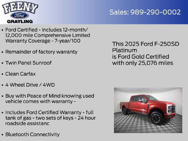Certified 2025 Ford F250 Platinum w/ Tremor Off-Road Package AWD/4WD image 5