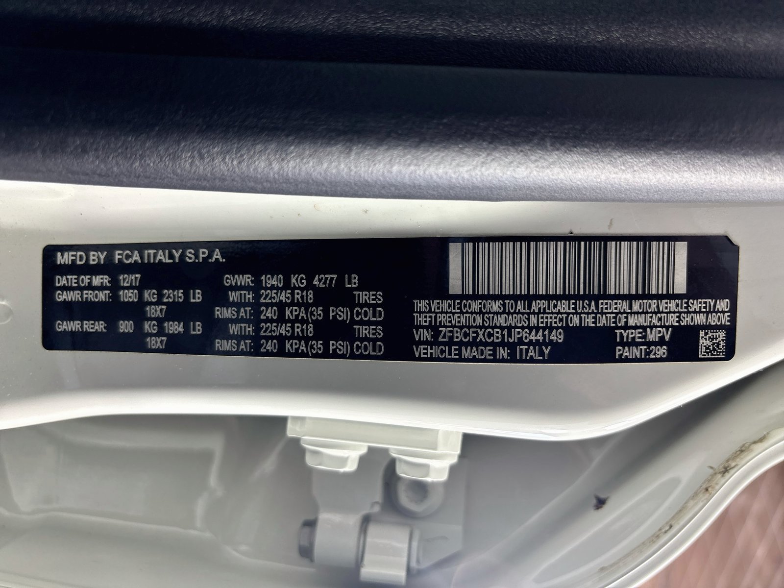 Used 2018 FIAT 500X Trekking FWD image 31