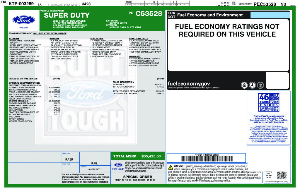 Certified 2023 Ford F450 XL w/ Snow Plow Prep Package AWD/4WD image 35