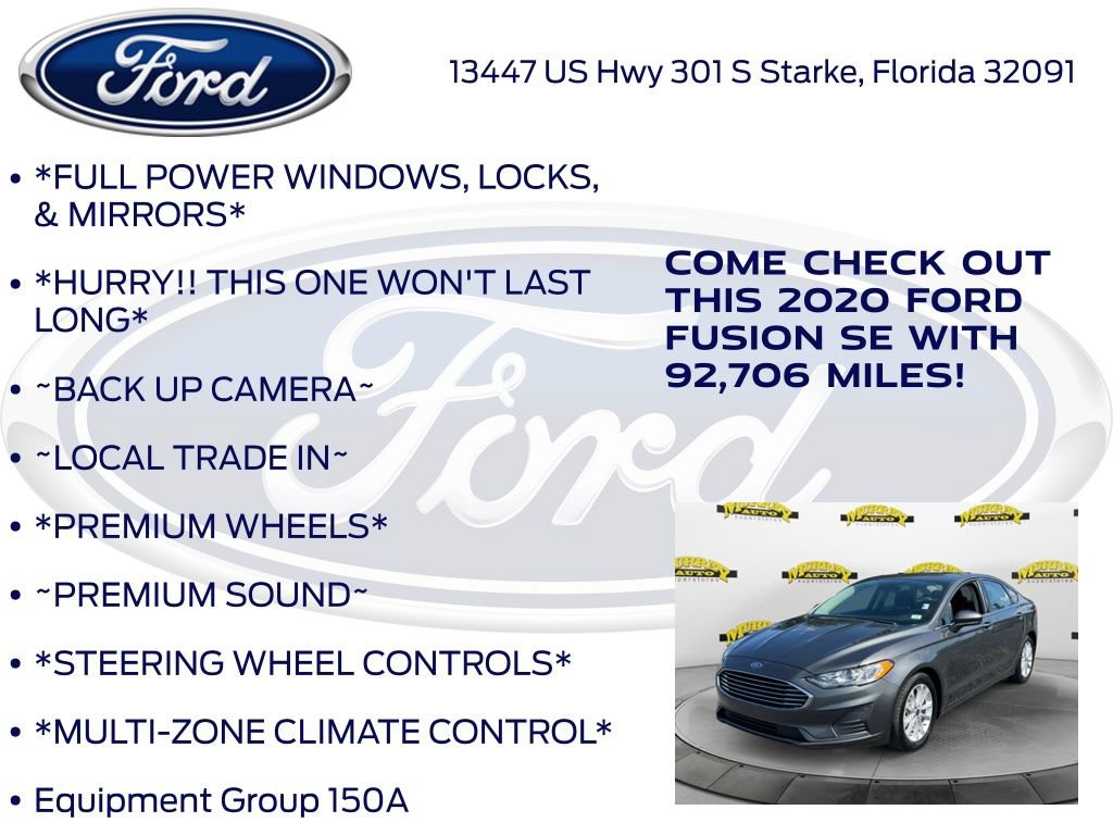 Certified 2020 Ford Fusion SE FWD image 12
