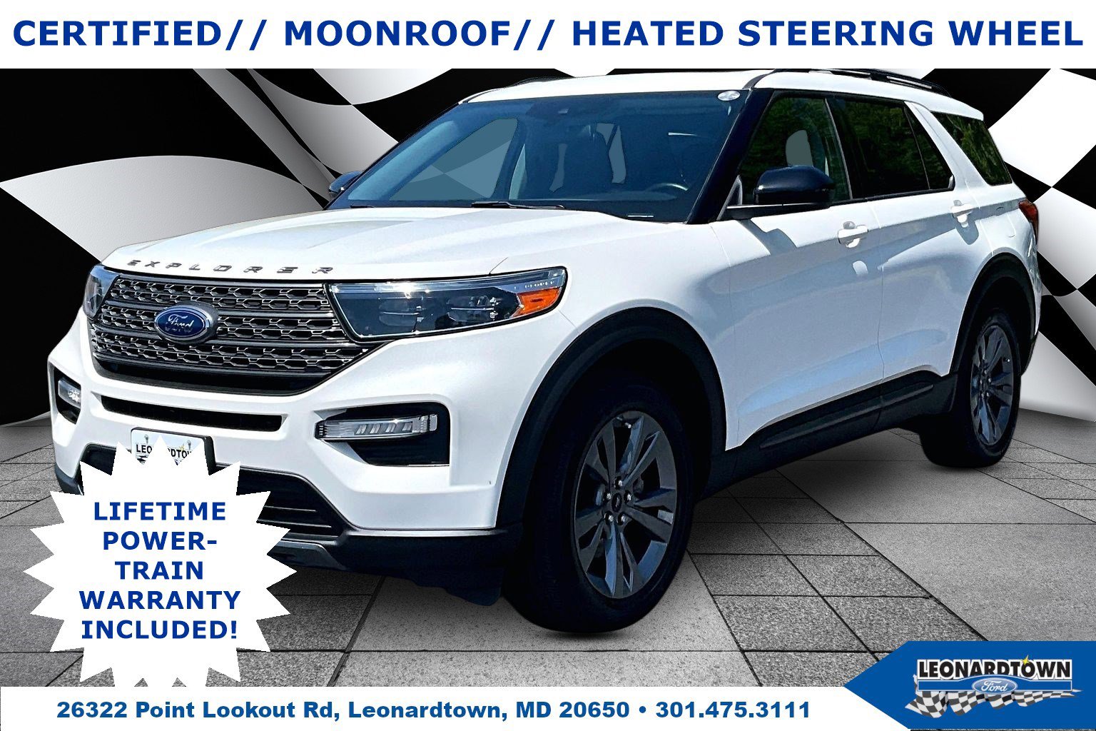 Certified 2022 Ford Explorer XLT w/ Equipment Group 202A AWD/4WD image 1