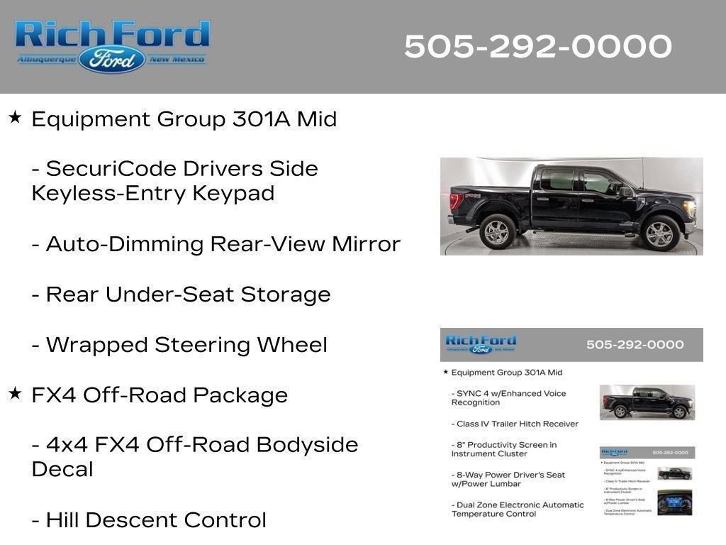 Certified 2023 Ford F150 XLT w/ Equipment Group 301A Mid AWD/4WD image 73