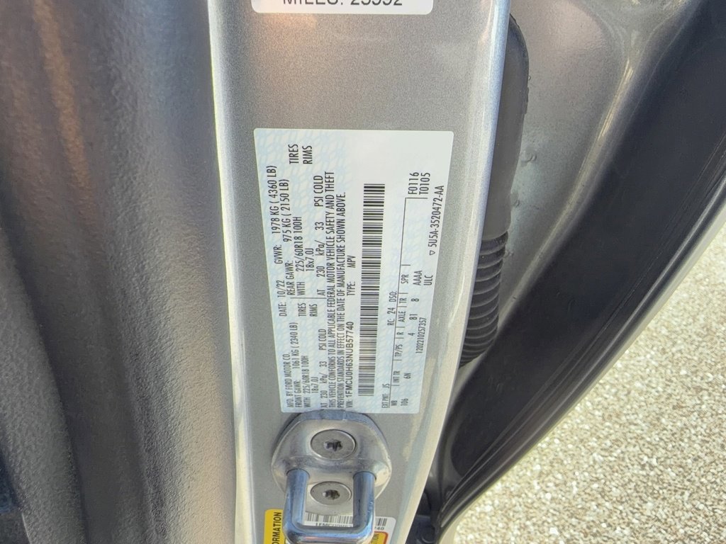 Certified 2022 Ford Escape SEL image 32