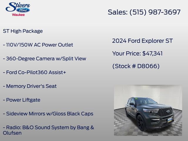 Certified 2024 Ford Explorer ST w/ Equipment Group 401A image 21
