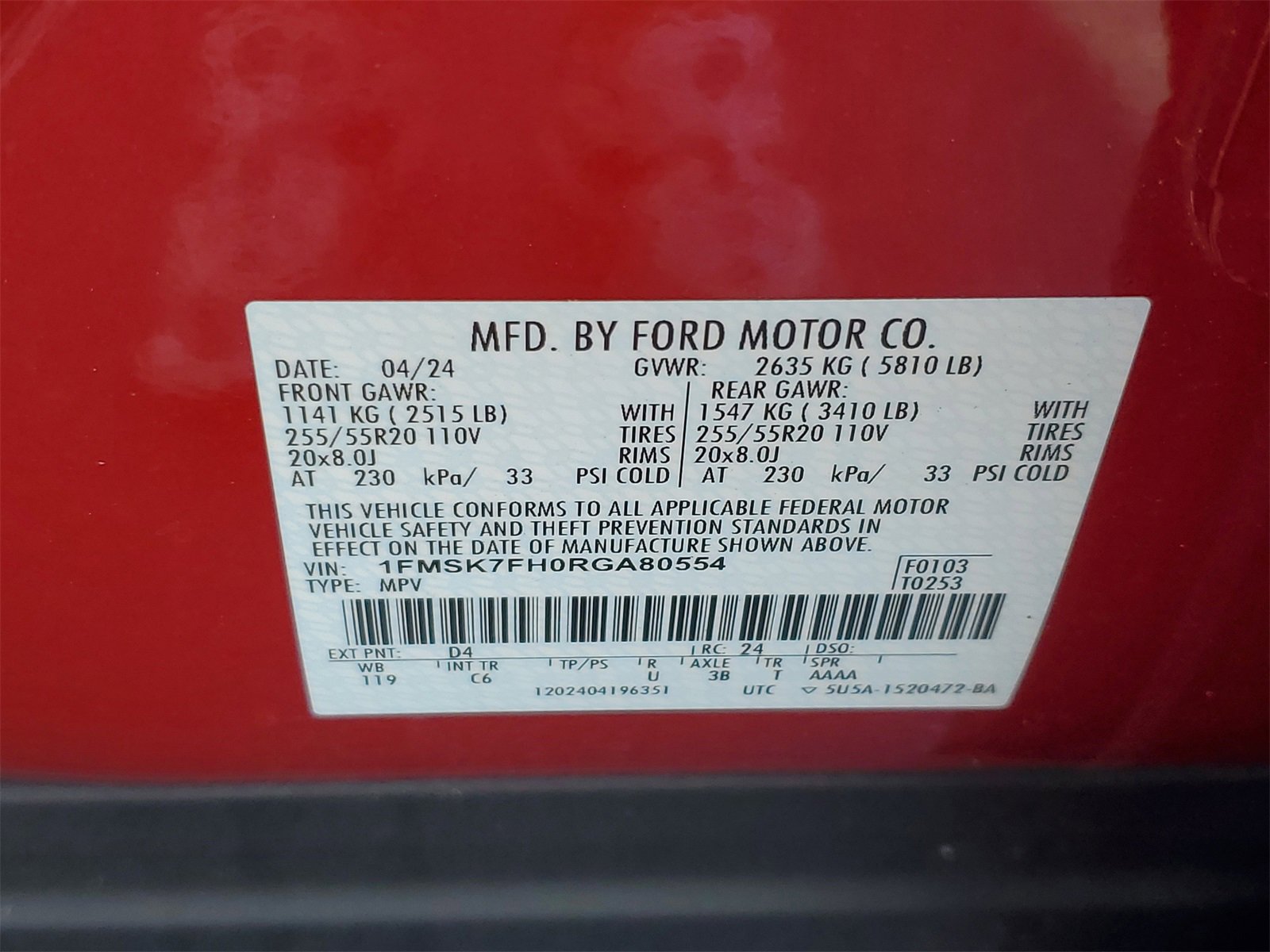 Certified 2024 Ford Explorer Limited w/ Limited Technology Package image 33