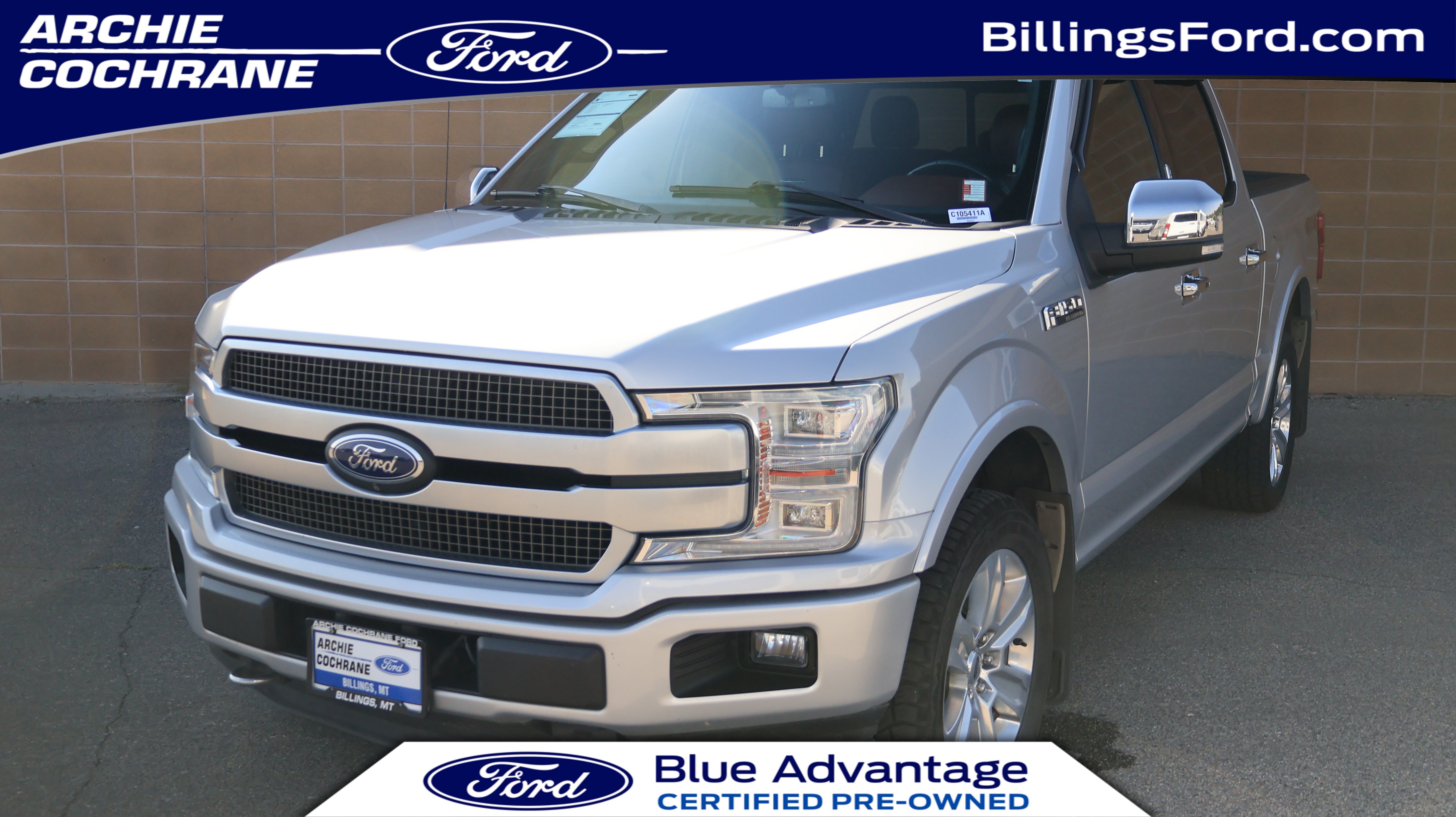 Certified 2019 Ford F150 Platinum w/ Technology Package AWD/4WD image 1