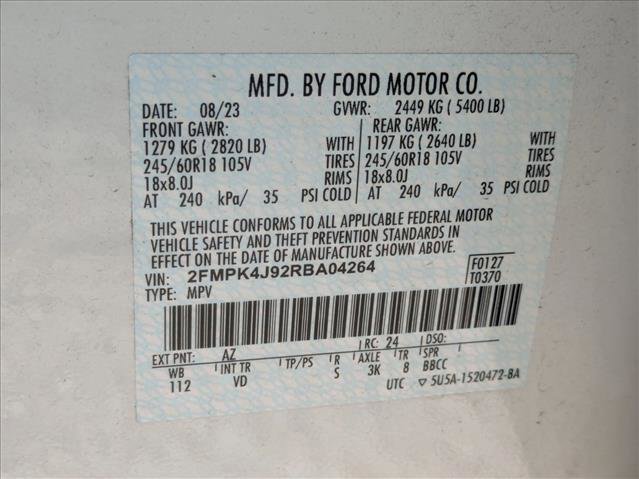Certified 2024 Ford Edge SEL w/ Convenience Package AWD/4WD image 15