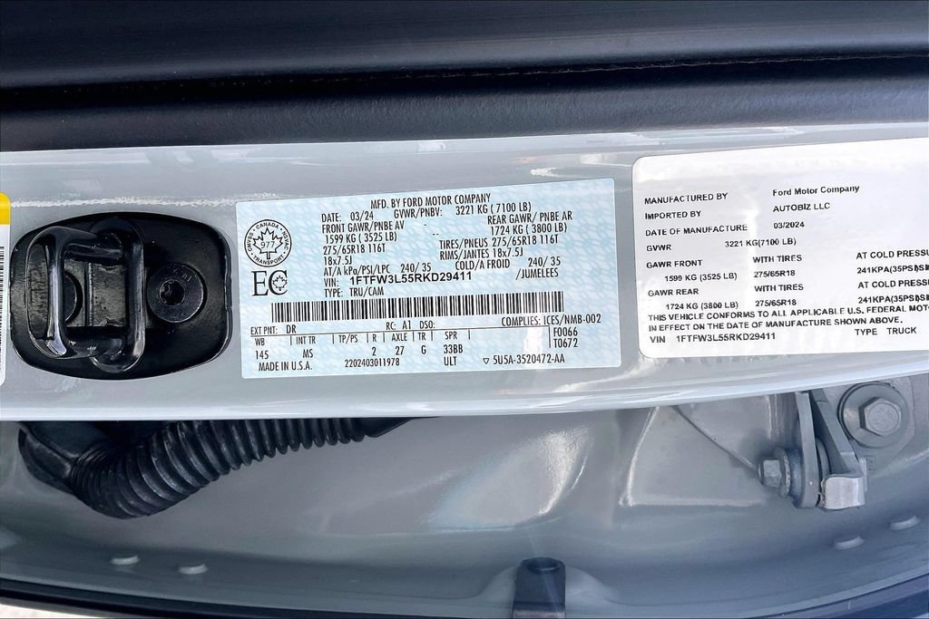 Certified 2024 Ford F150 XLT AWD/4WD image 33