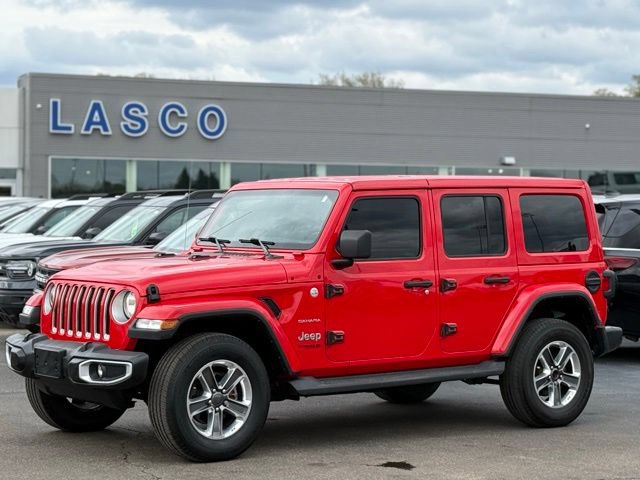 Used 2021 Jeep Wrangler Unlimited Sahara w/ Uconnect 4C Nav & Sound Group AWD/4WD 360° Tour