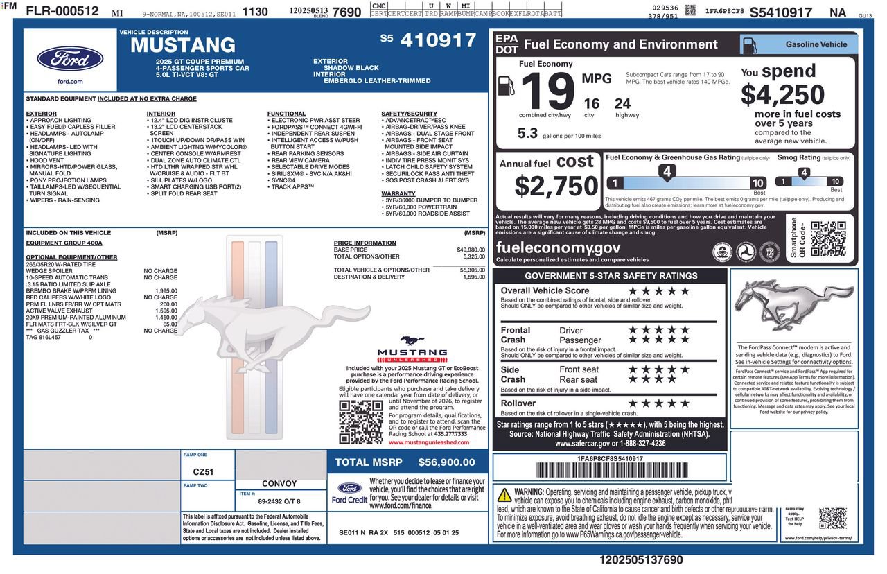 Certified 2025 Ford Mustang GT Premium image 35