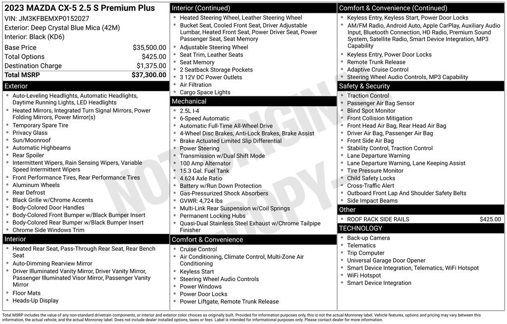 Used 2023 MAZDA CX-5 AWD 2.5 S w/ Premium Plus Pkg image 3