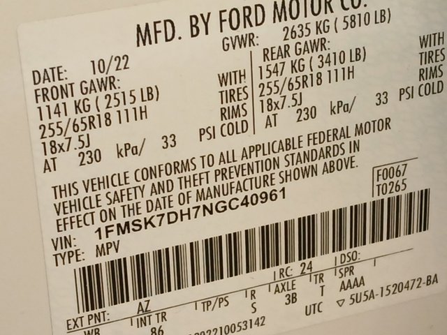 Certified 2022 Ford Explorer XLT image 20