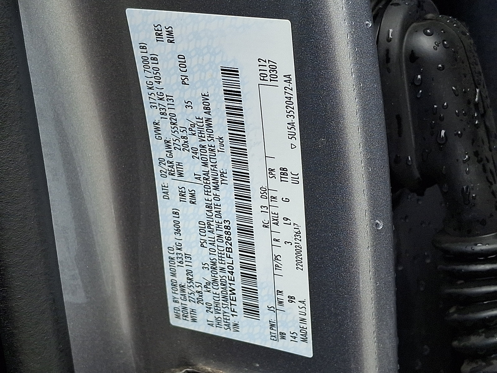 Certified 2020 Ford F150 Platinum w/ Equipment Group 701A Luxury AWD/4WD image 30