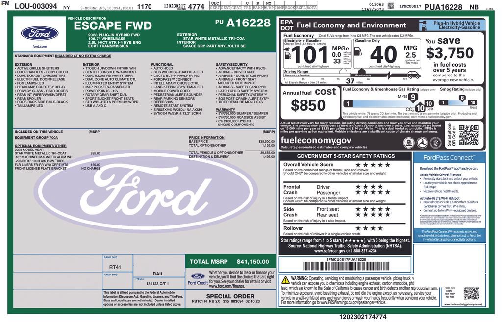 Certified 2023 Ford Escape SE FWD image 42