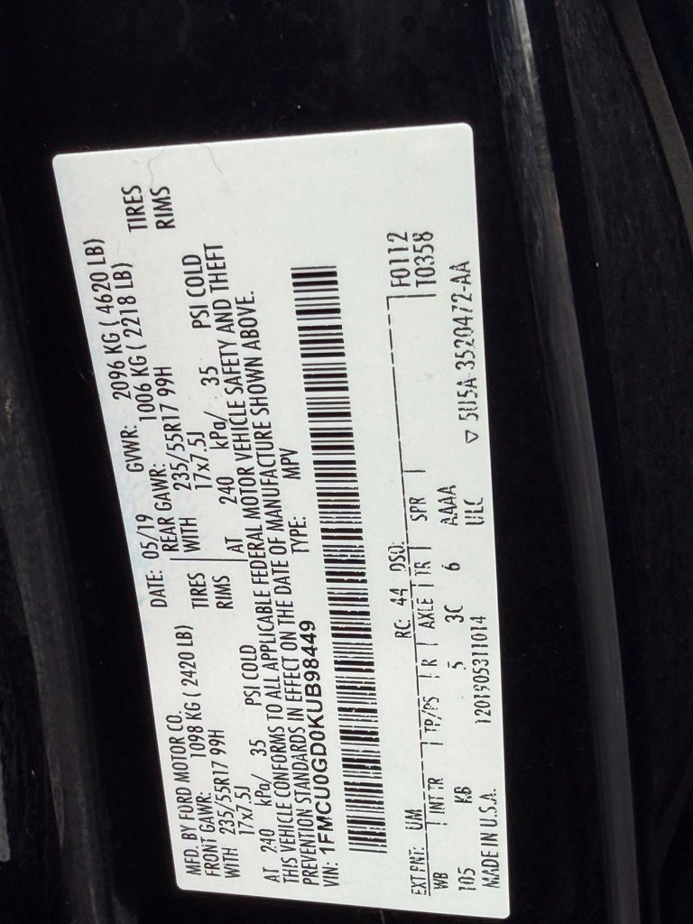 Certified 2019 Ford Escape SE FWD image 40