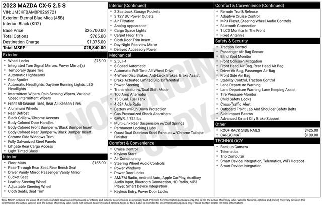 Used 2023 MAZDA CX-5 AWD 2.5 S image 36