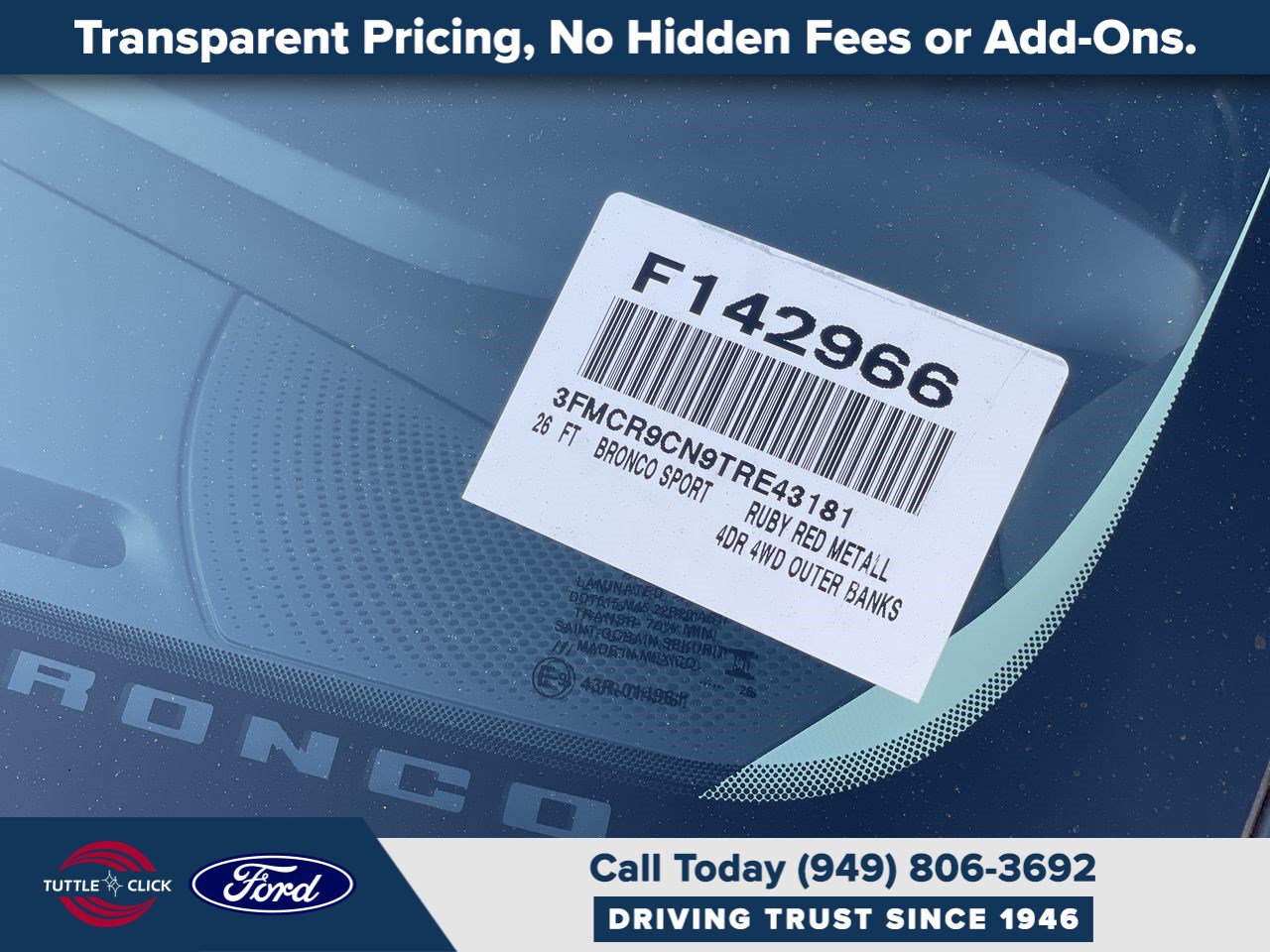 Certified 2026 Ford Bronco Sport Outer Banks w/ Outer Banks Tech Package+ AWD/4WD image 33