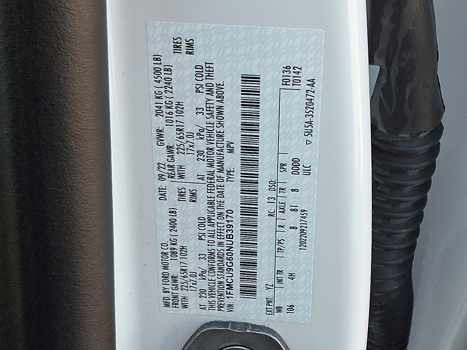 Certified 2022 Ford Escape SE w/ Convenience Package image 27