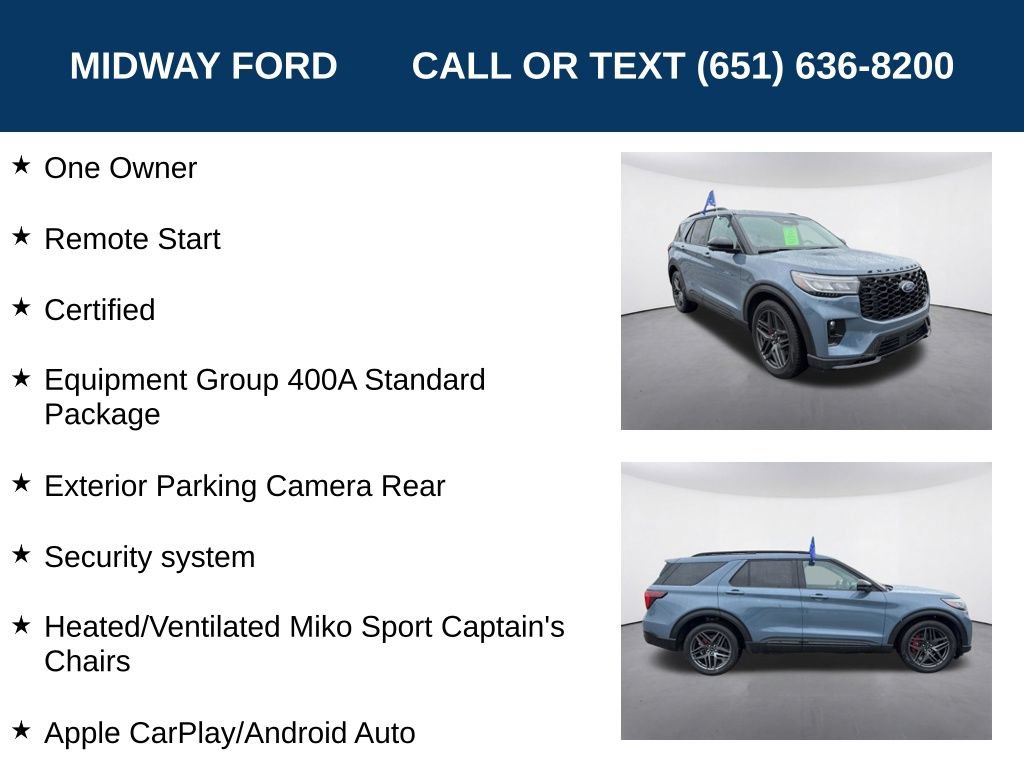 Certified 2025 Ford Explorer ST AWD/4WD image 7