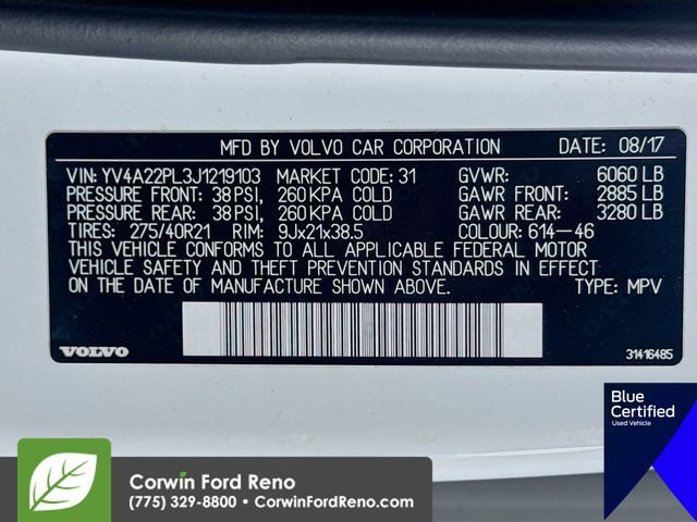 Used 2018 Volvo XC90 T6 Inscription w/ Luxury Package AWD/4WD image 38