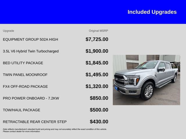 Certified 2025 Ford F150 Lariat w/ Equipment Group 502A High image 2