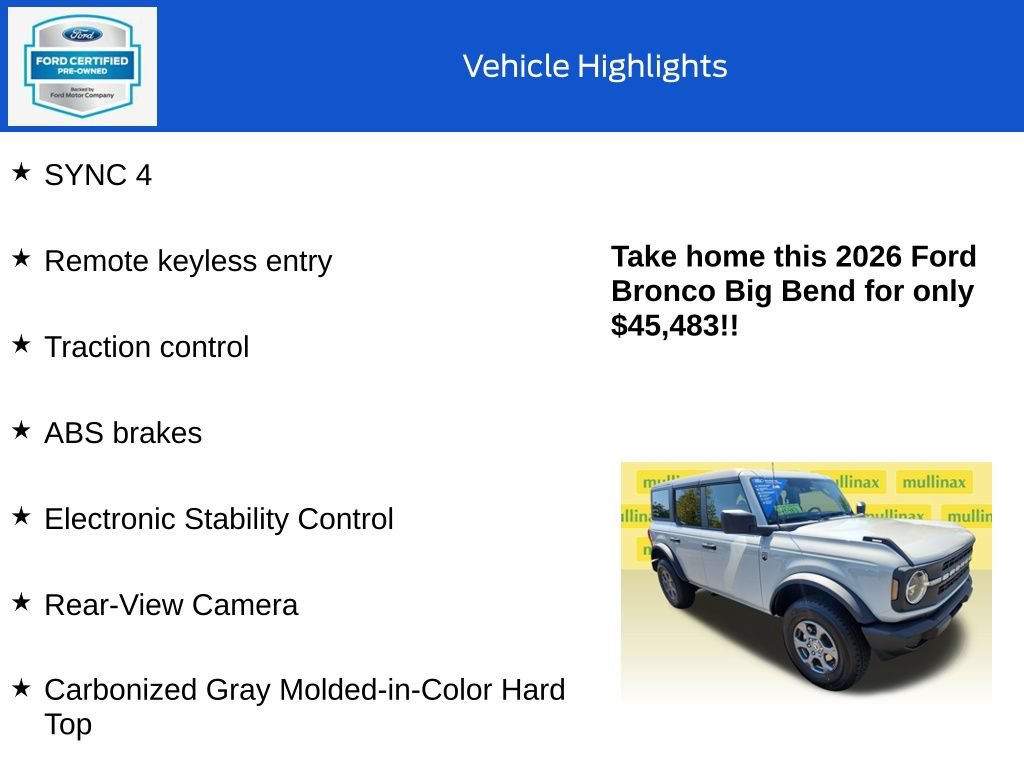 Certified 2026 Ford Bronco Big Bend AWD/4WD image 18