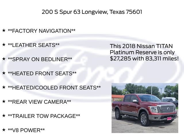 Used 2018 Nissan Titan Platinum Reserve w/ Platinum Utility Package AWD/4WD image 10