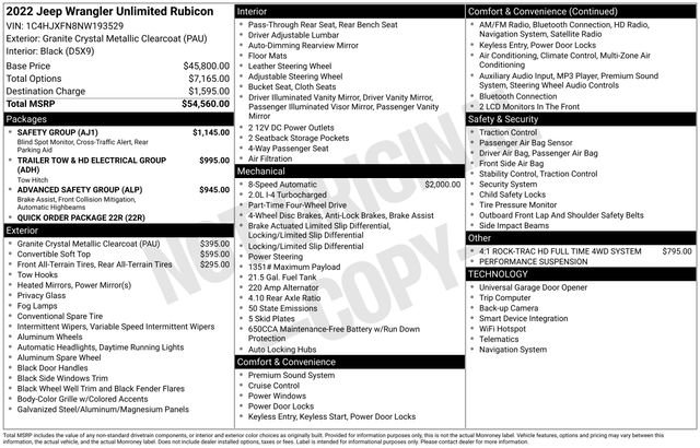 Used 2022 Jeep Wrangler Unlimited Rubicon w/ Safety Group image 3