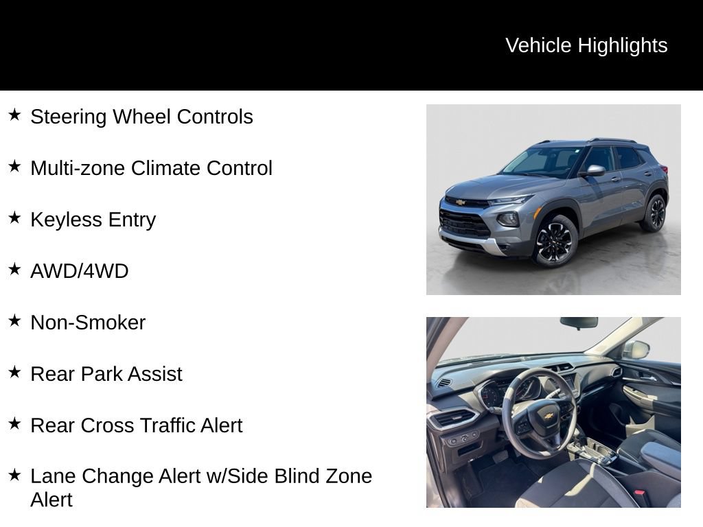 Used 2021 Chevrolet TrailBlazer LT w/ Driver Confidence Package AWD/4WD image 11