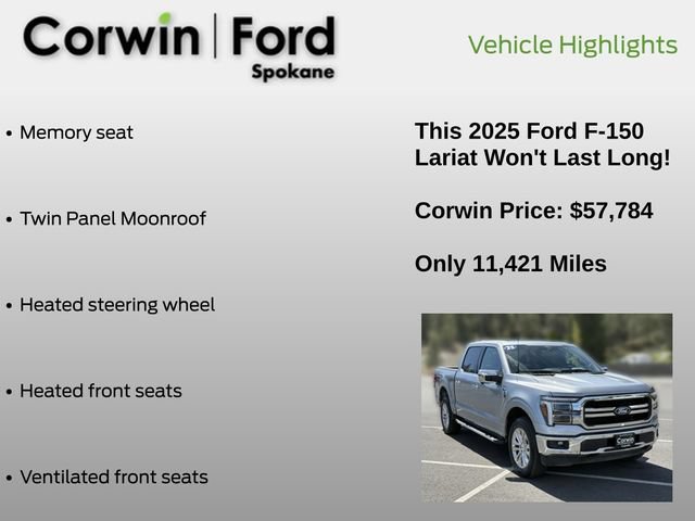 Certified 2025 Ford F150 Lariat w/ Tow/Haul Package AWD/4WD image 13